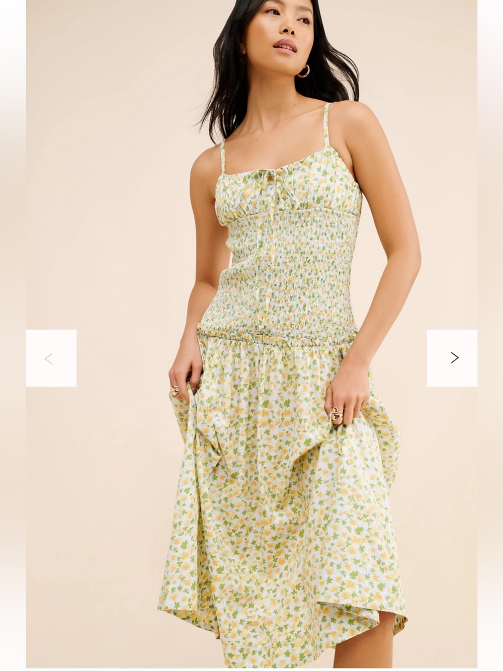 NWT FREE PEOPLE Lavender Daze Dress Green Floral Print M - Picture 3 of 12